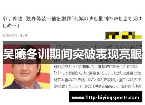 吴曦冬训期间突破表现亮眼